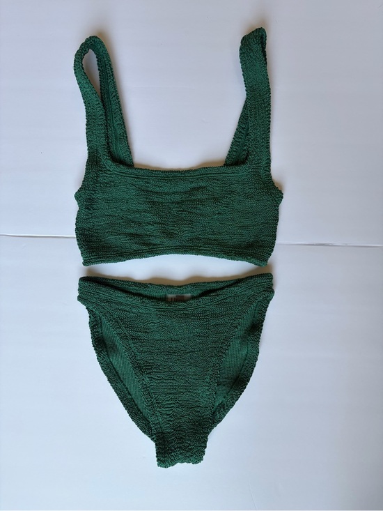 Hunza G Other - Hunza G London Crinkle Bikini Set One Size Forest Green High Waist Swim